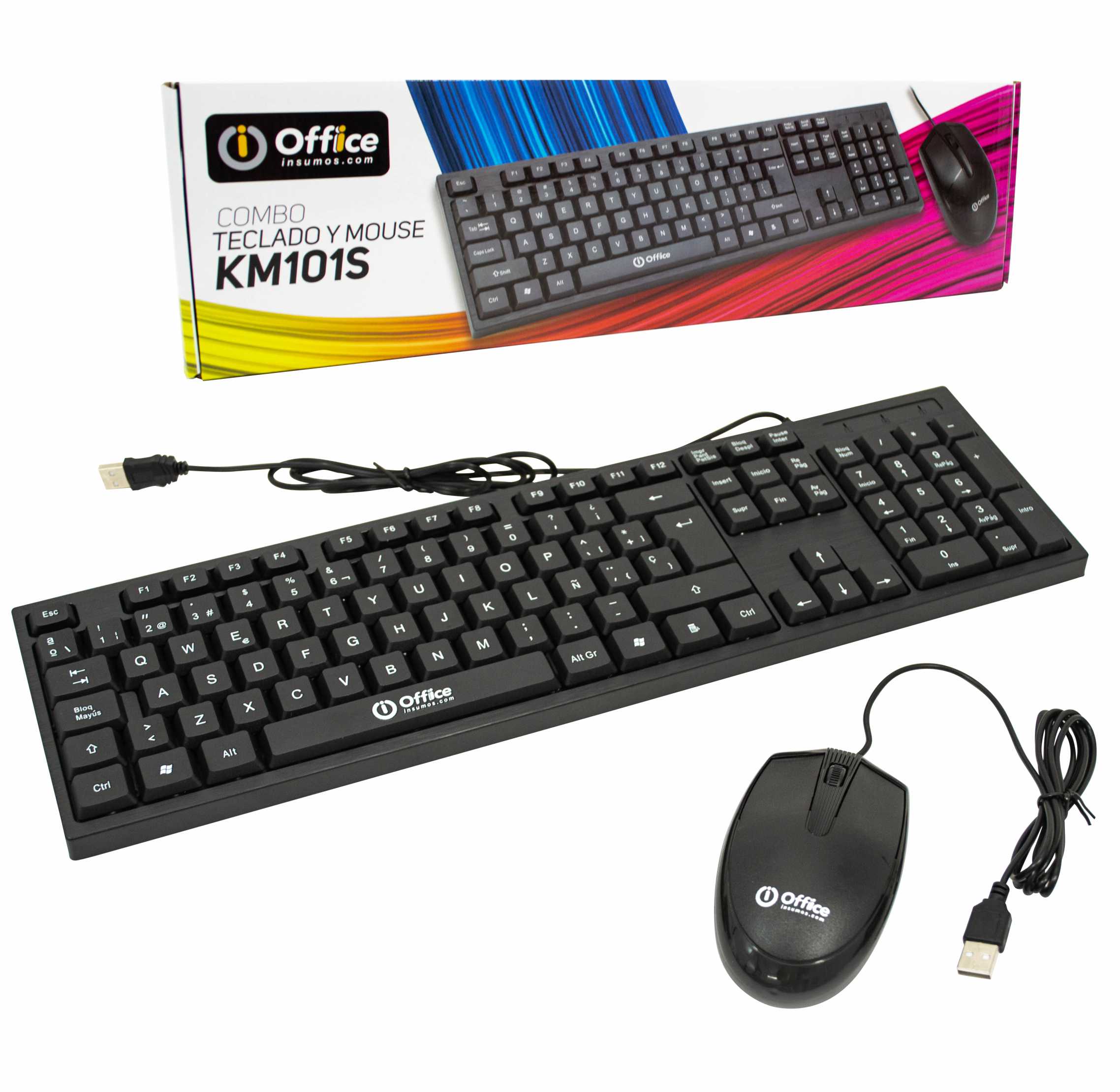 TECLADO + MOUSE USB OFF-KM101S OFFICE - COMBO08673