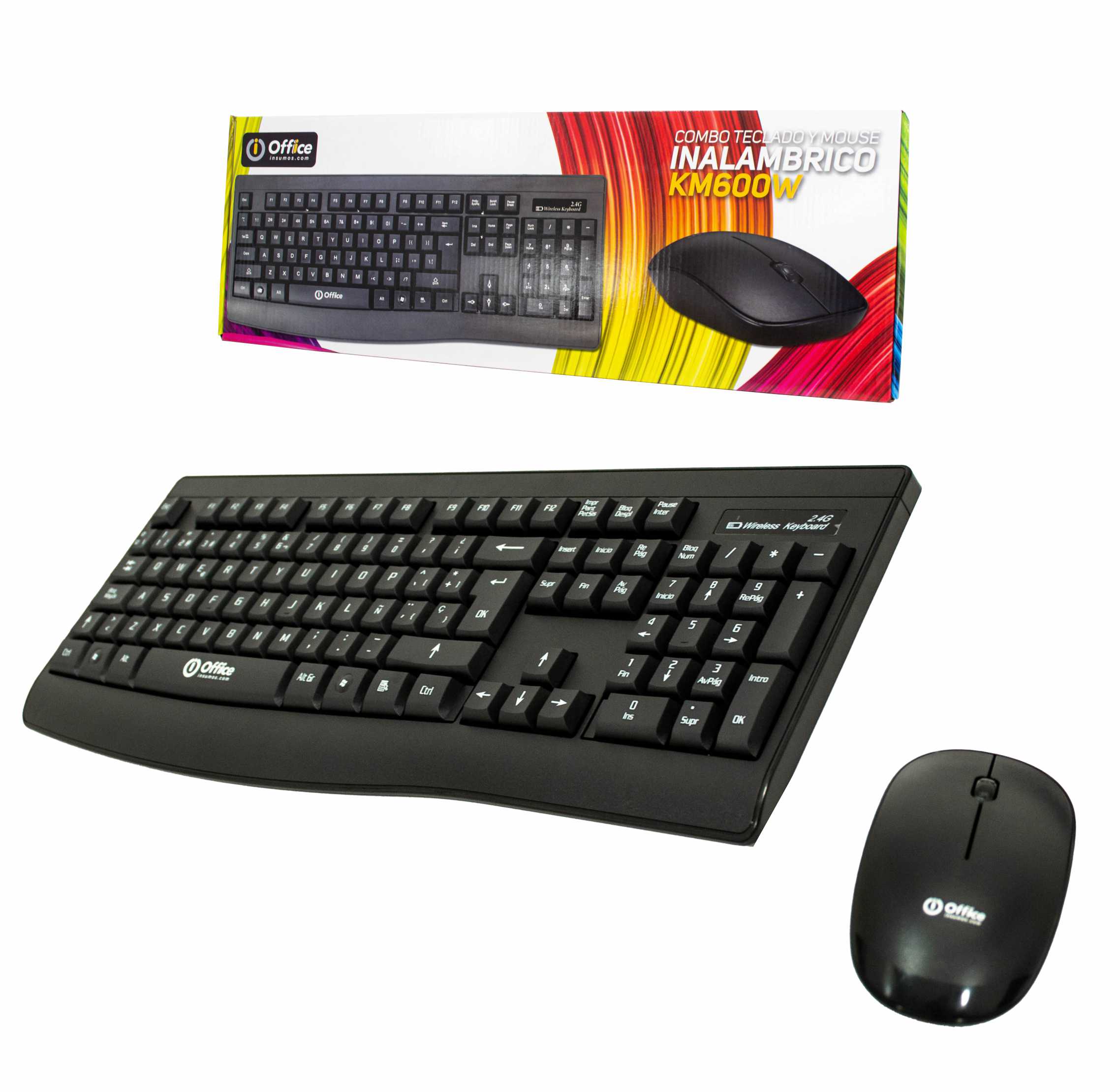 TECLADO + MOUSE WIRELESS OFF-KM600W OFFICE - COMBO08675