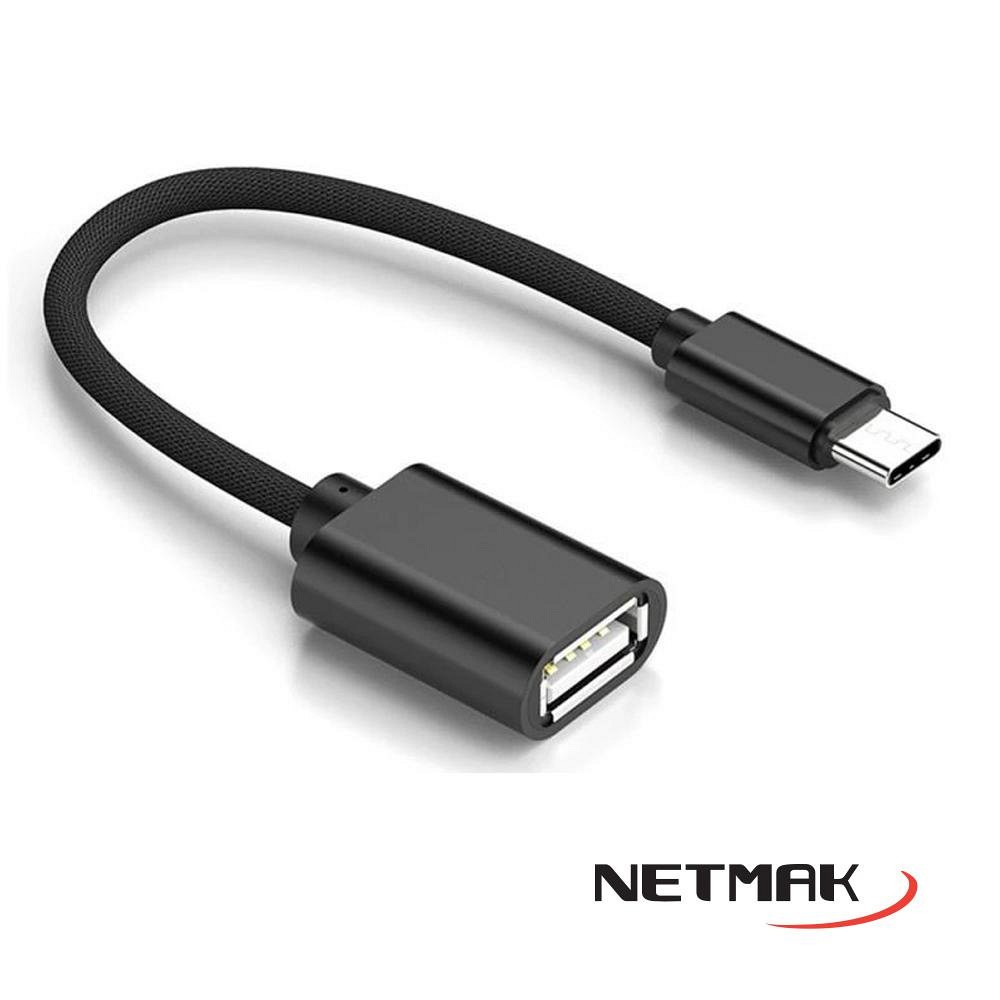 ADAPTADOR MH C/CABLE TIPO C A USB 2.0 (H) NM-C104 20CM
NETMAK - ADAPTADPR08837