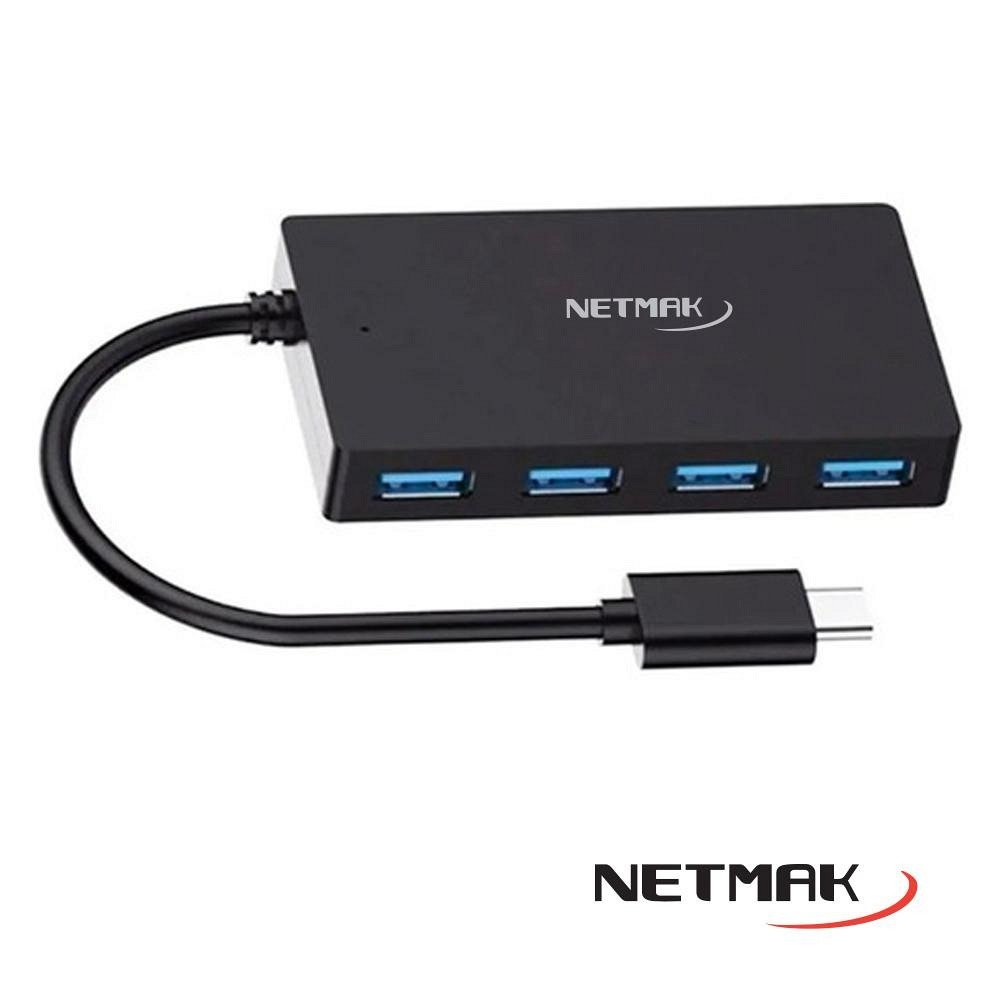 HUB ADAPTADOR TIPO C A 4 PUERTOS USB 2.0 NM-HUBC
NETMAK