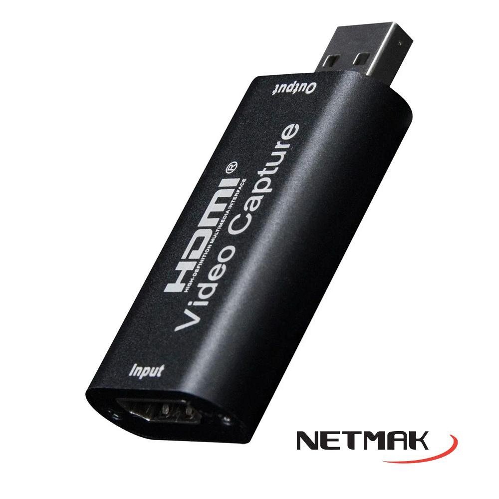 CAPTURADORA DE VIDEO HDMI A USB NM-CAP NETMAK