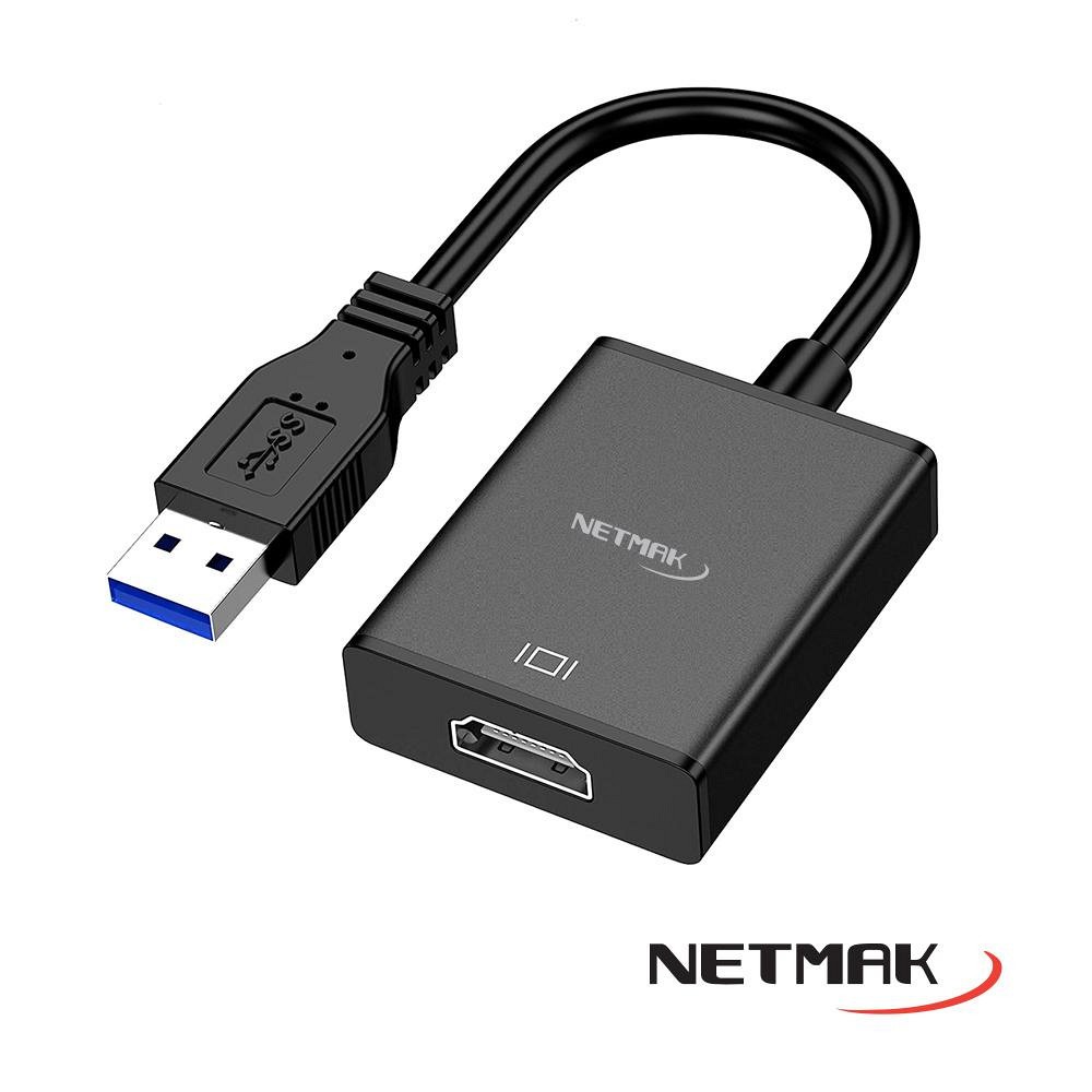 ADAPTADOR DE VIDEO USB A HDMI (H) NM-TC35 NETMAK - ADAPTADOR08845
