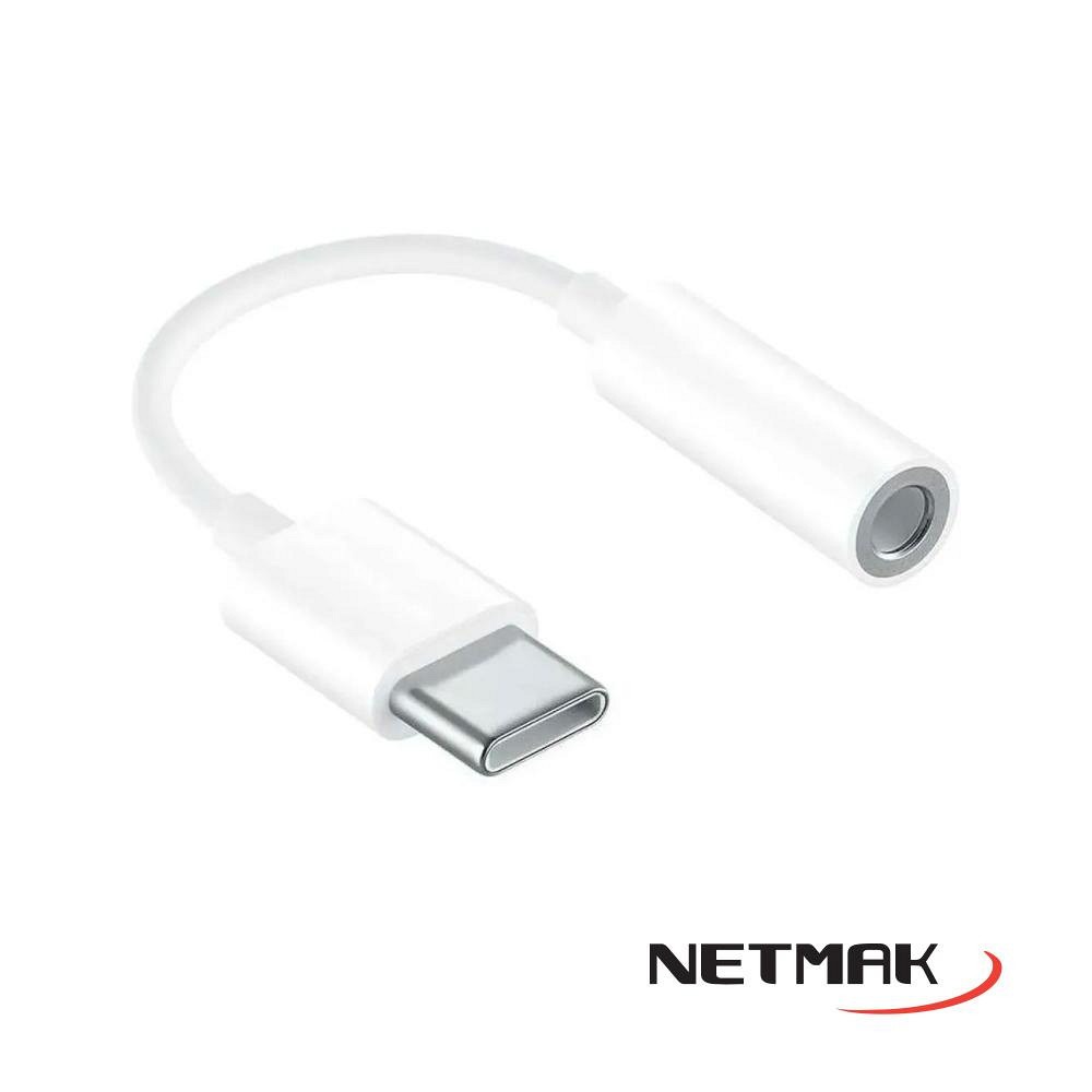 ADAPTADOR DE AUDIO TIPO C A PLUG 3.5 (H) NM-TC55 NETMAK - ADAPTADOR08847