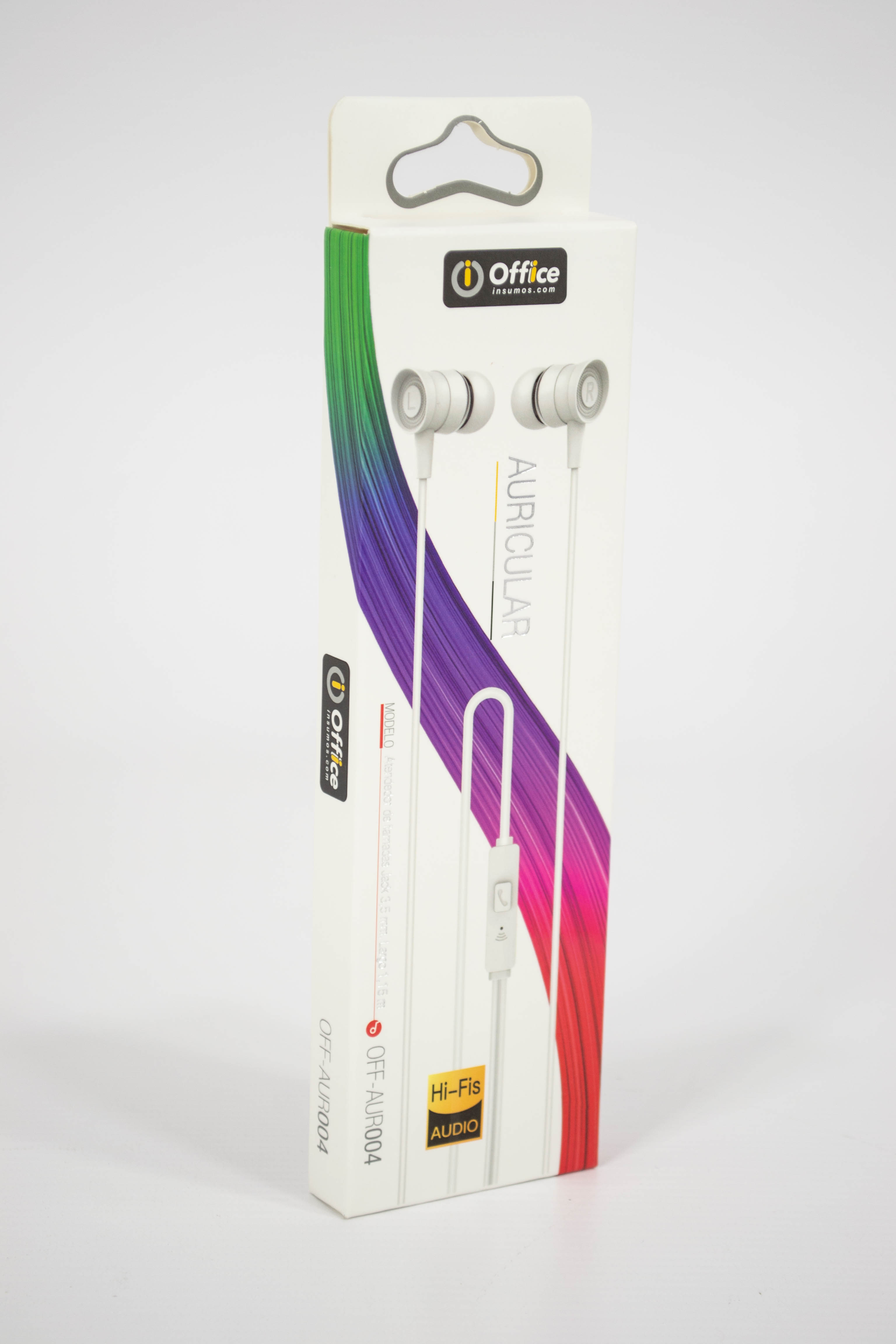 AURICULAR IN EAR PLUG 3.5 OFF-AUR004 BLANCO MANOS LIBRES   OFFICE