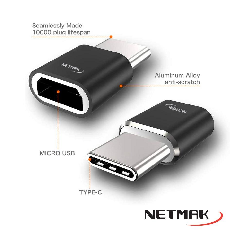 ADAPTADOR MH TIPO C A MICRO USB H NM-C103
NETMAK - ADAPTADOR08919