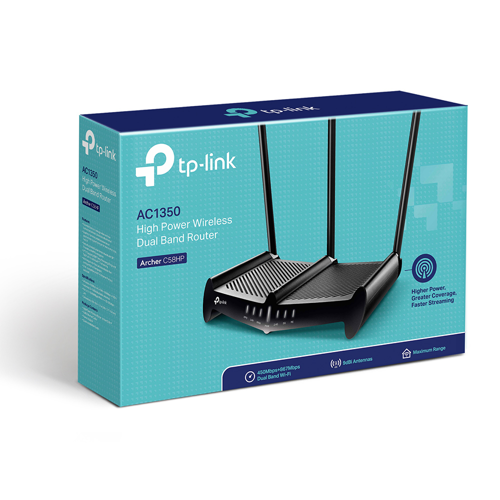 ROUTER 4 P+WIFI DUAL BAND (AC1350 ARCHER C58HP) 3 ANTENAS WIRELESS - TP-LINK 4911 - ROUTER08986