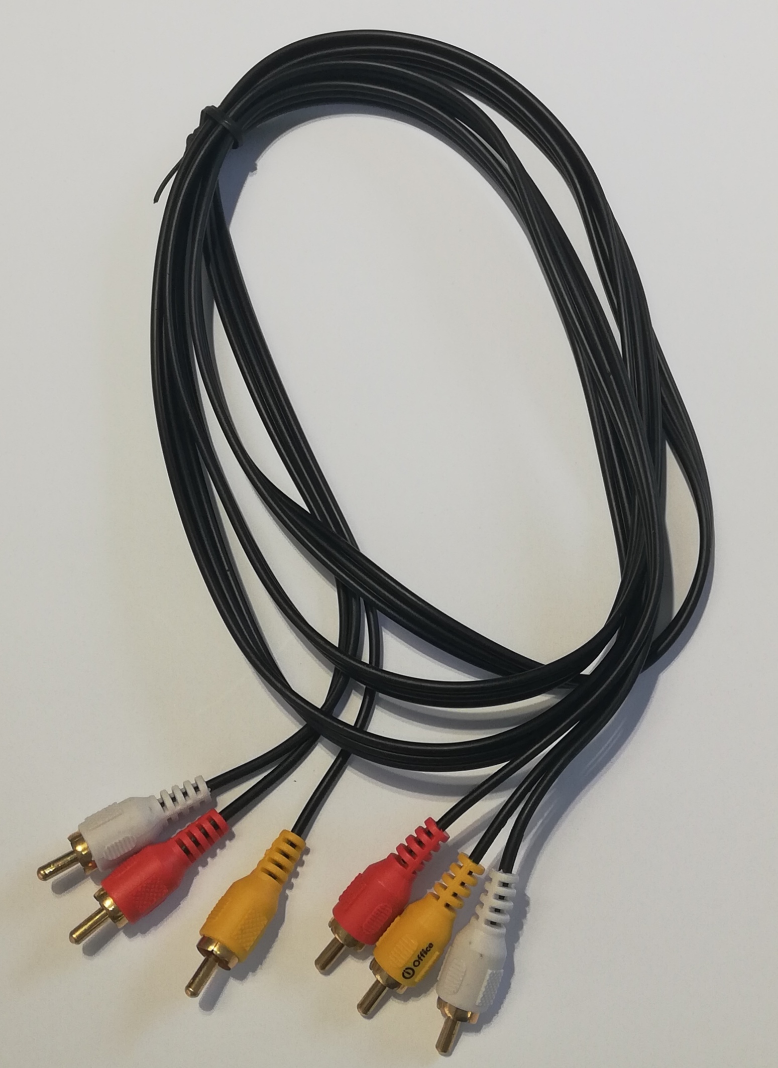 CABLE AUDIO 3 RCA M / 3 RCA M 1.8MTS  OFF-CAB051 OFFICE - CABLE09022