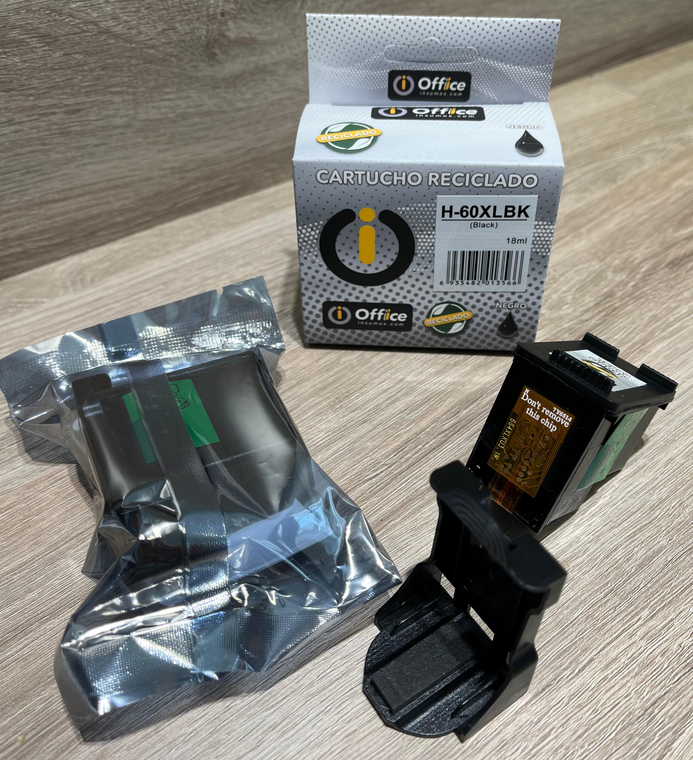 CART ALTER HP # 60XL NEGRO 18ML OFF-CAR035 CC640WL 18M L PARA MPRESORA HP DESKJET D2530 / D2545 / D2560 / F4240 / F4280 / F4480 / D1660 / C4680 C4780 / D110TWN#60XL - 60B-OFFICER