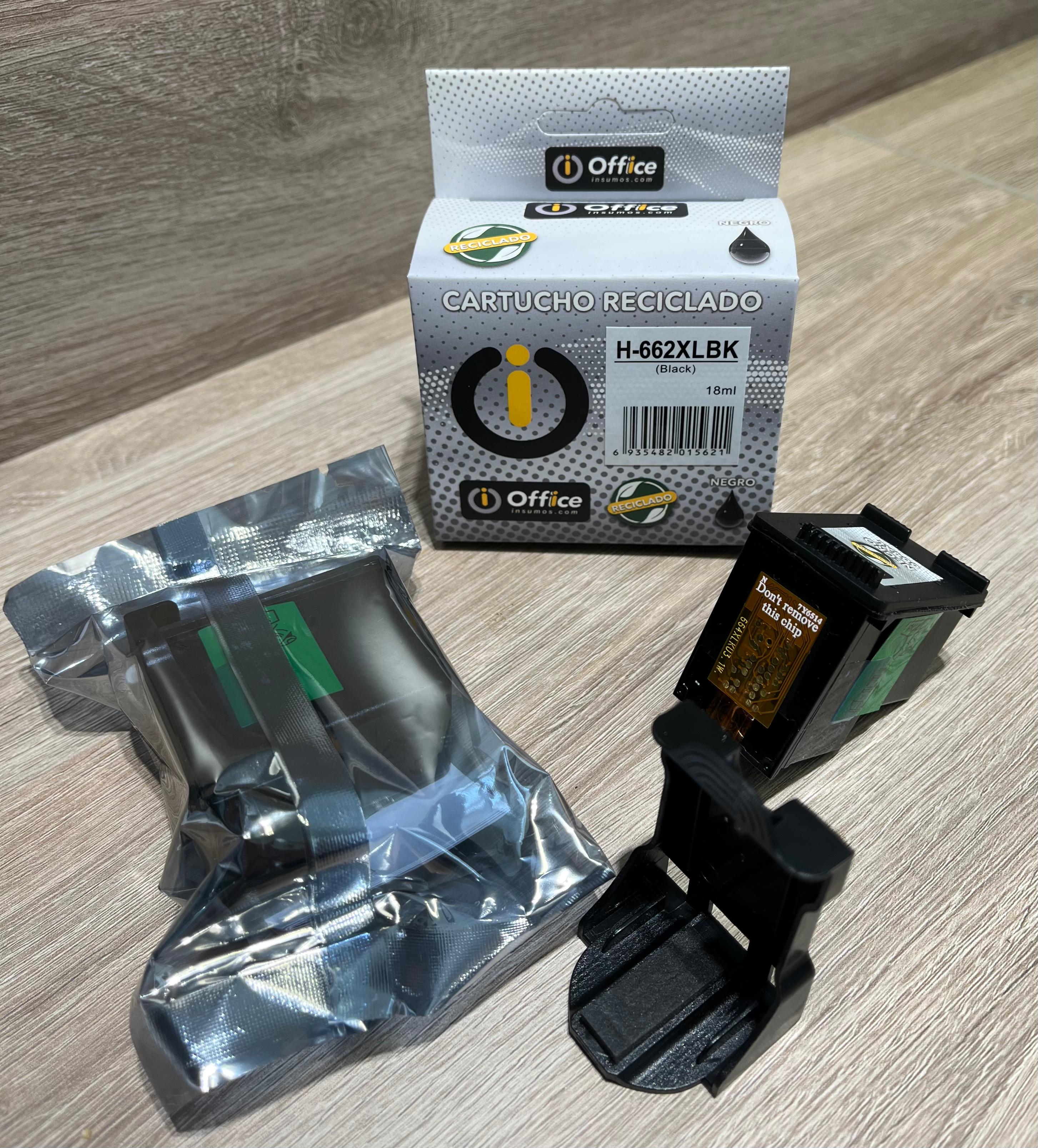 CART ALTER HP CZ105AL #662XL NEGRO OFF-CAR039 RECICLADO 18 ML PARA IMPRESORA HP DESKJET 2515 / 3515 / 1015 / 1515 / 1516 / 2516 / 2545 / 2546 / 2645 / 2646 / 3545 / 3546 / 3565 / 4645 / 4646 CZ103AL TWN - 662B-OFFICERR
