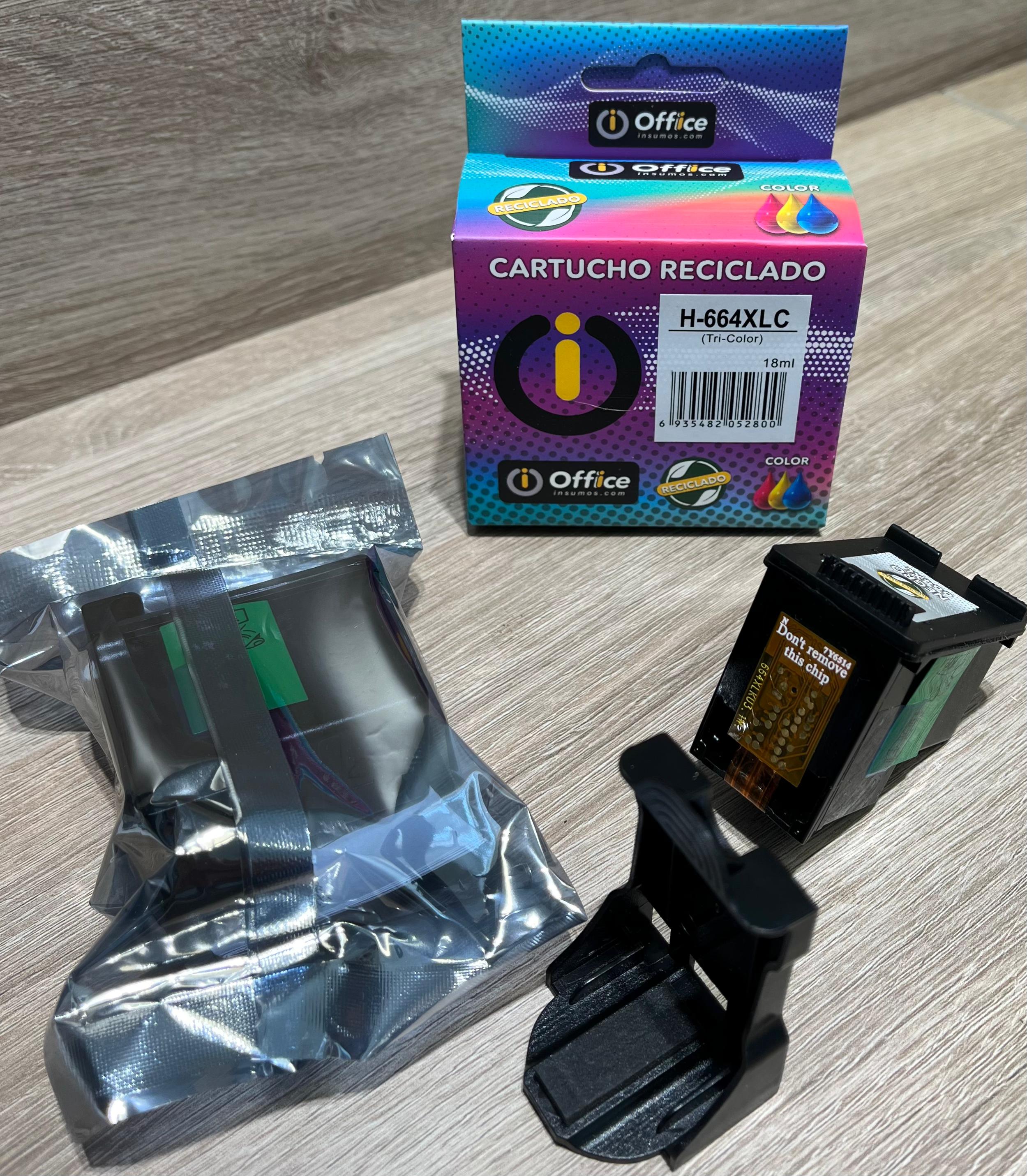 CART ALTER HP F6V28AL #664XL COLOR OFF-CAR041 RECICLADO 18 ML PARA IMPRESORA HP DESKJET 1115 / 2675 / 2676 / 2677 / 2678 / 5075 / 5076 / 5085 / 5275 / 2135 / 3635 / 3835 / 4535 / 4675 / 4676 / 4678 / 3636 2675 TWN - 664C-R