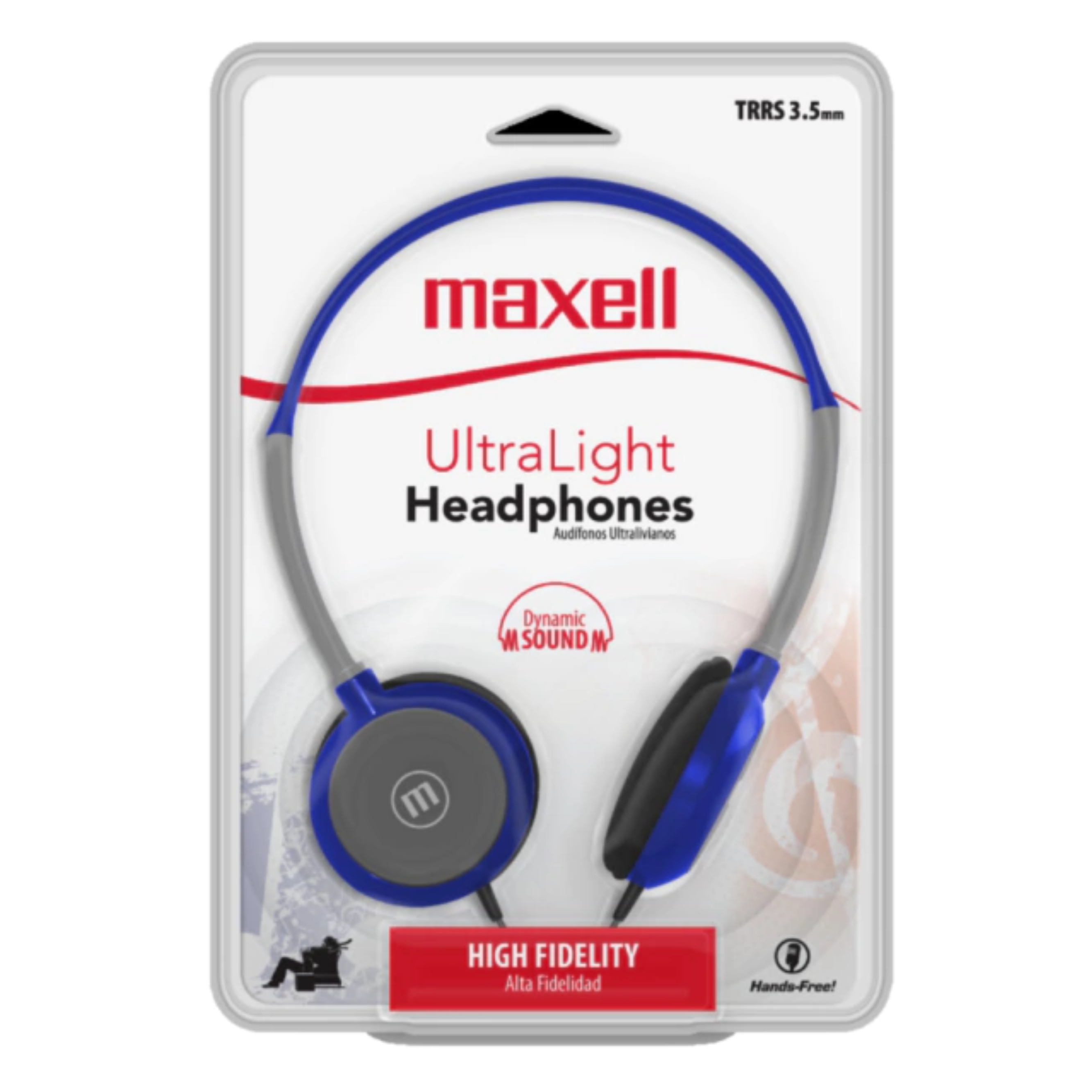 AURICULAR VINCHA PLUG 3.5 MAXELL HP-200 C/MIC ULTRA LIGHT AZUL -348407