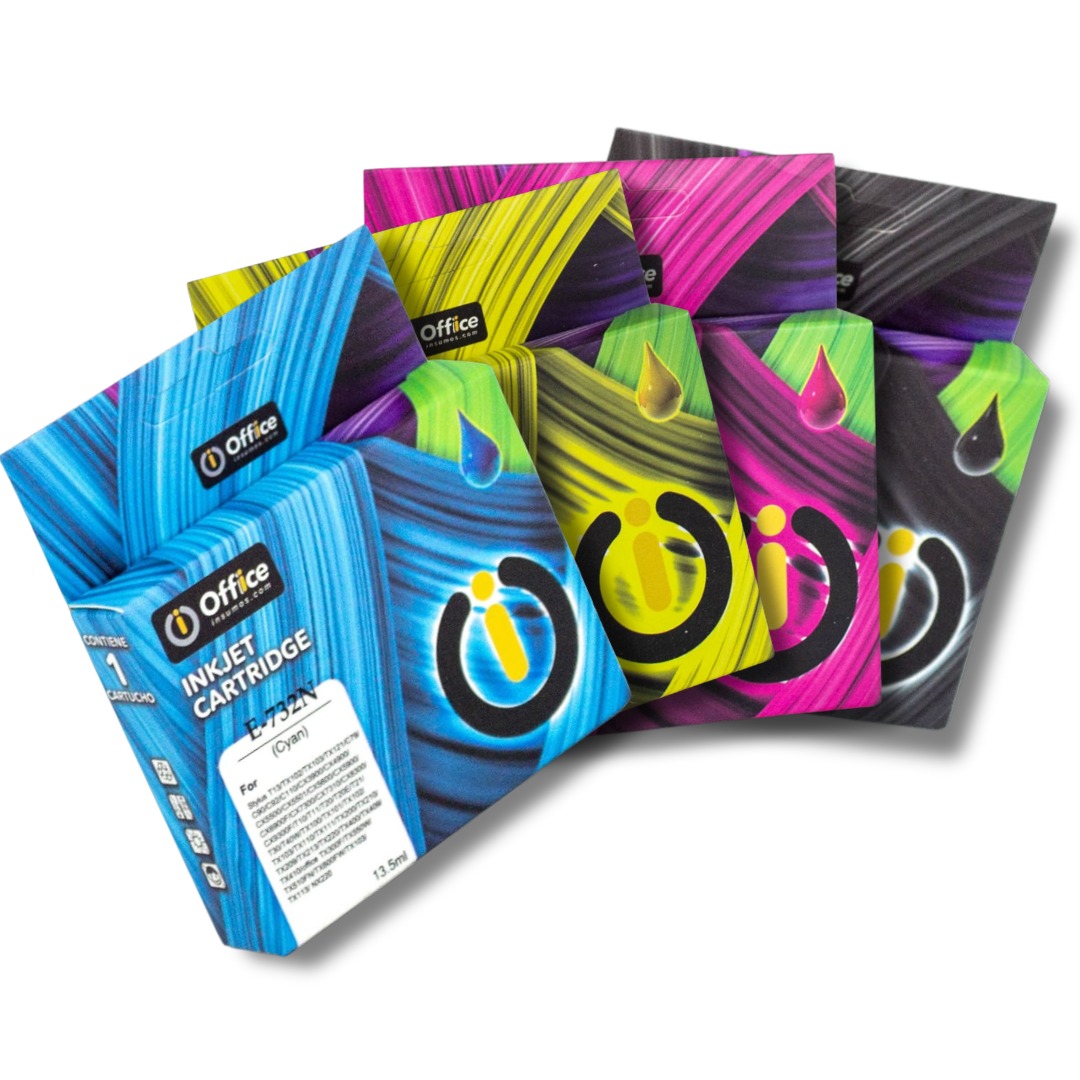 CART ALTER EPSON T195 COMBO X4 T195 PROMO NEGRO/CYAN/MAGENTA/AMARILLO OFFICE XP101 - XP201 - XP211 - XP401 - XP204 - XP104 - XP214 - XP411 - 2532 T1952 T1953 T1954 - T195X