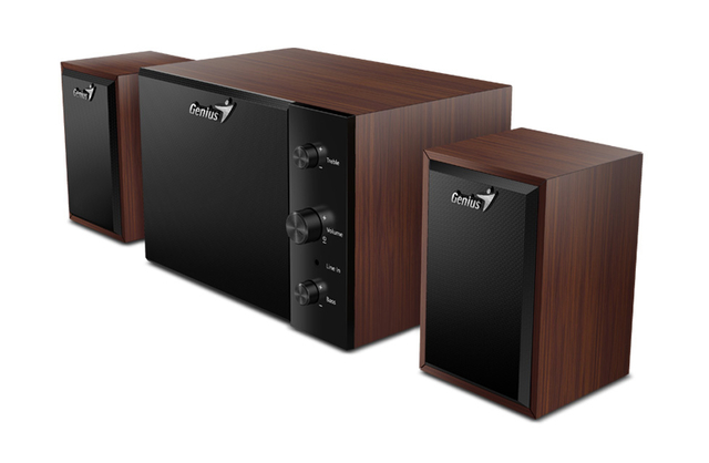 PARLANTE GENIUS SW-2.1 350 10W MADERA - PARLANTE09409