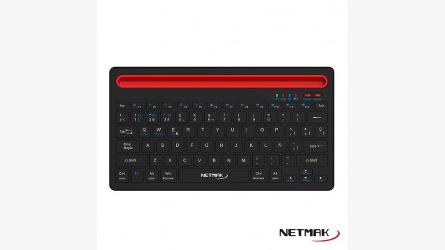 TECLADO WIRELESS BLUETOOTH 5.0 NM-KB650 NEGRO RECARGABLE 
NETMAK