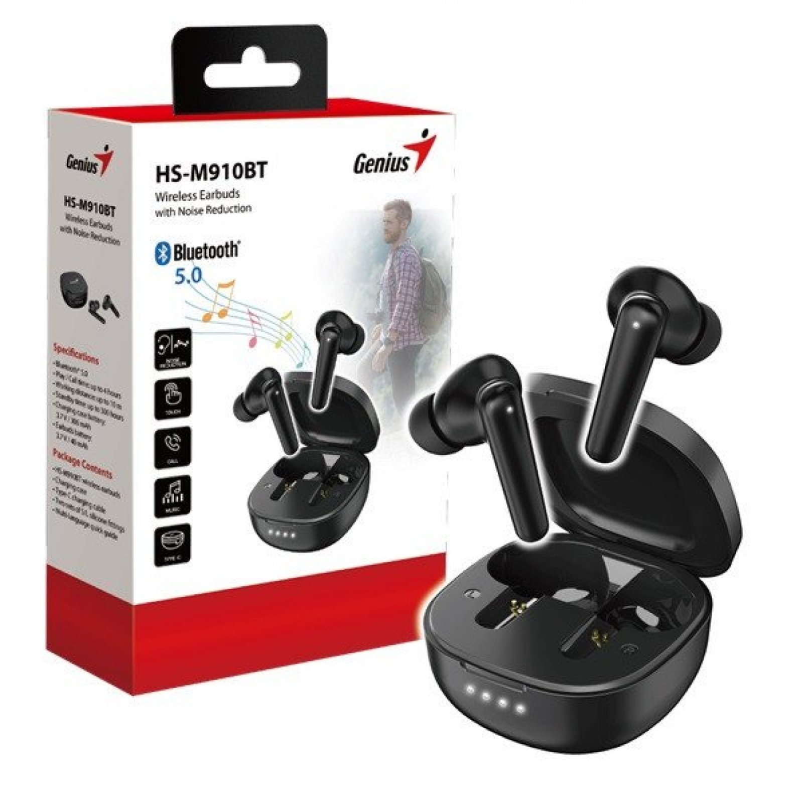 AURICULAR IN EAR BLUETOOTH GENIUS HS-M910BT NEGRO
31710023400
