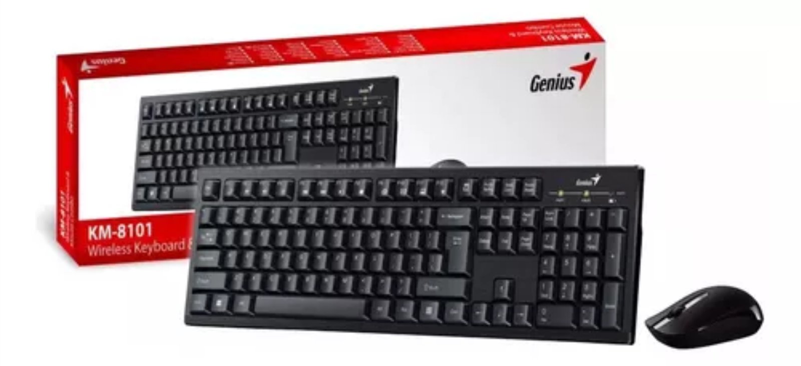 TECLADO + MOUSE WIRELESS KM-8101,BLK,SP,2.4GHZ - GENIUS 
31340014401