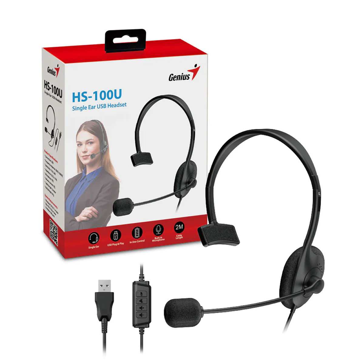 AURICULAR VINCHA USB 2.0 GENIUSHS-100U C/MIC USB
31710027400 - AURICULAR09428