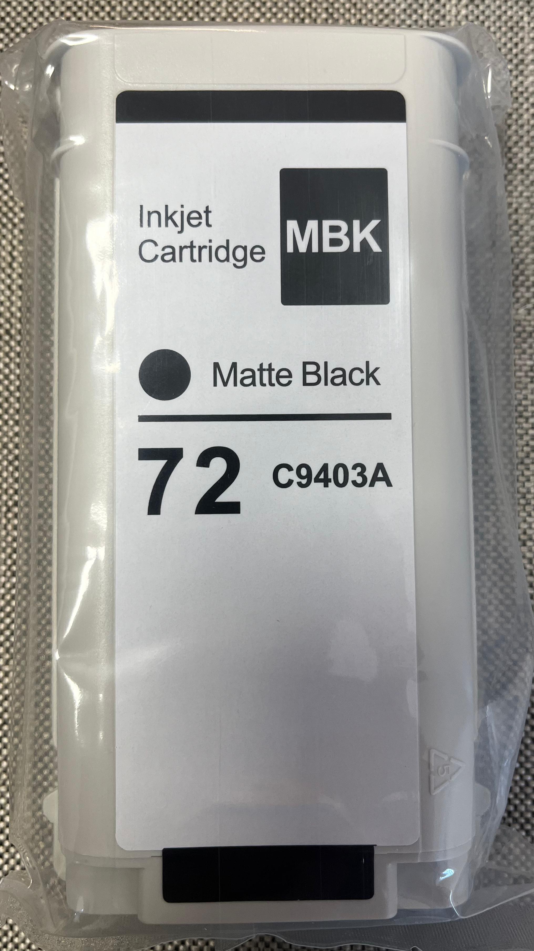 CART ALTER HP C9403A (#72XL) NEGRO MATE 130ML OFFICE ALTERNATIVO - PARA IMPRESORA HP DESIGNJET DE LA SERIE T610, T620, T770, T1100, T1200, T2300 EMFP, HP T790, T1300 - 72BM-A