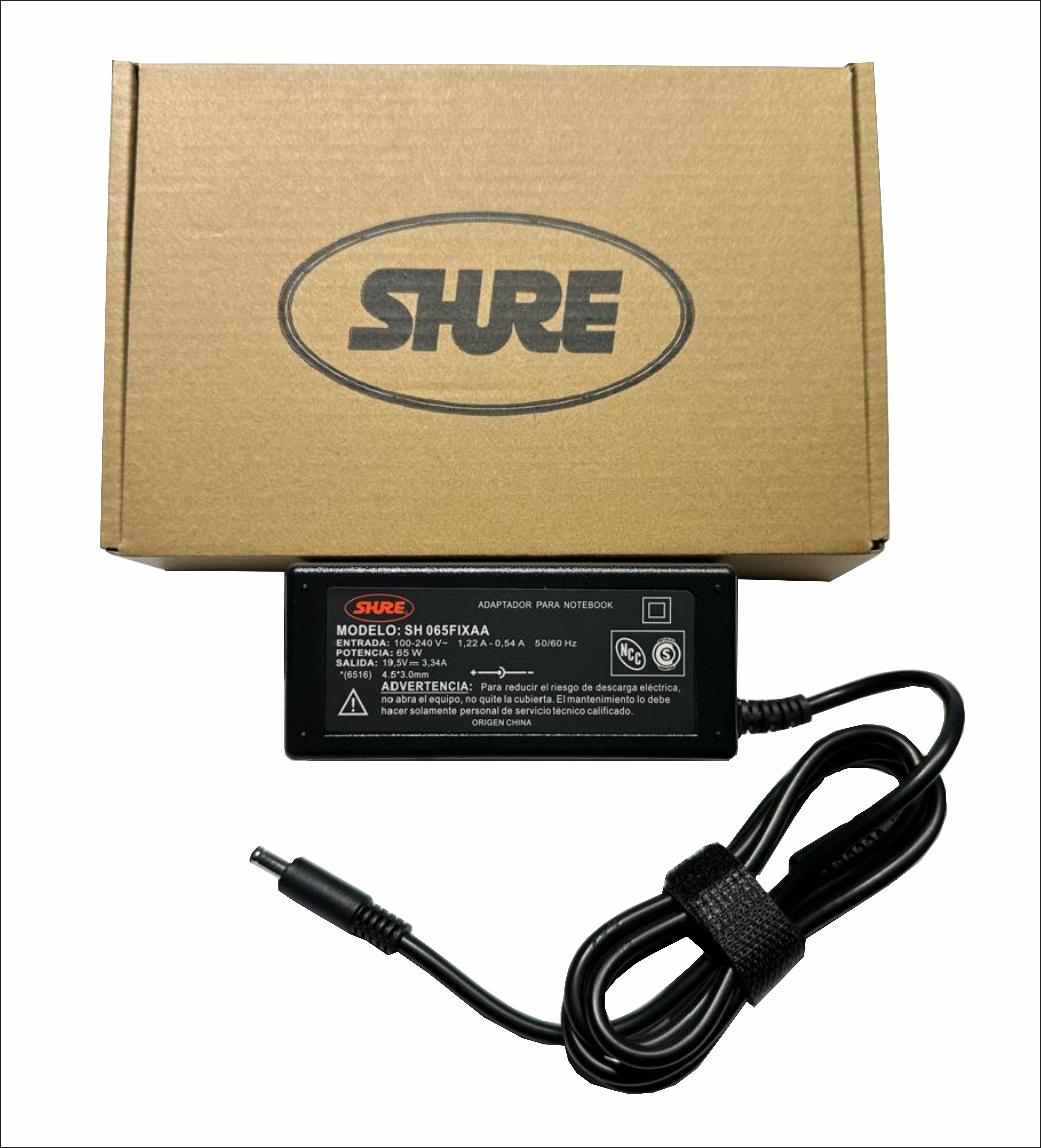 CARGADOR NOTEBOOK SH-CNF65W-16 DELL 19,5V/3,33A - 4.5 X 3.0 MM