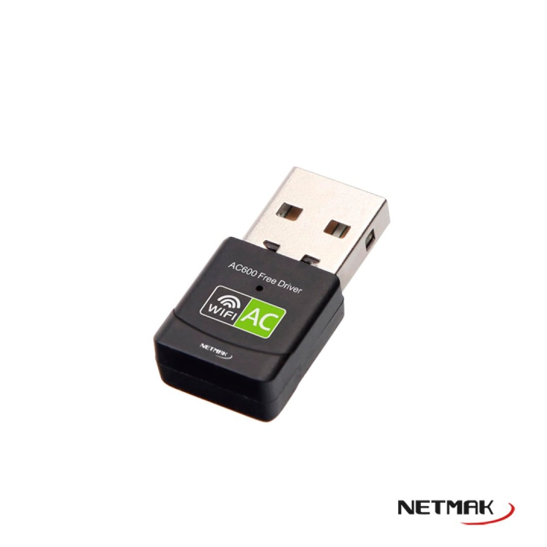 PLACA DE RED USB WIFI 600MBPS NM-CS602 2.4 Y 5.8 NANO 
NETMAK