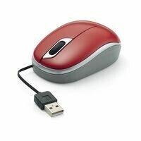 MOUSE USB RETRÁCTIL USB-A 70752 ROJO 70752 VERBATIM