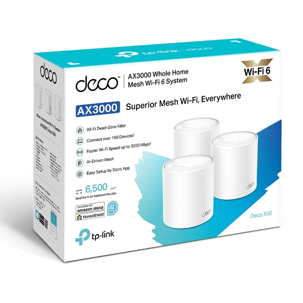 DECO X50 PACK DE 3 MESH TP LINK AX3000 WIFI GIGABIT    - TP-LINK

(9325)