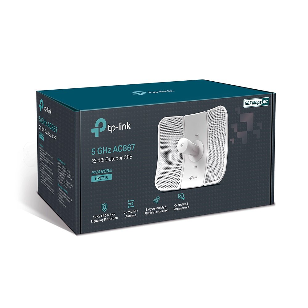 ACCES POINT WIFI (TP-CPE710) DE EXTERIOR DE E 5 GHZ 867 MBPS 23DBI HIGH POWER AP  WIRELESS  - TP-LINK
9702