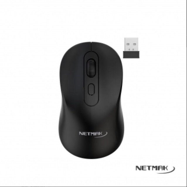 MOUSE USB WIRELES + BT5.2 RECARGABLE NM-M640 NEGRO 
NETMAK  BLUETOOTH