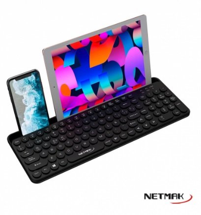 TECLADO WIRELESS + BLUETOOTH 5.0 NM-KB380 NEGRO
NETMAK