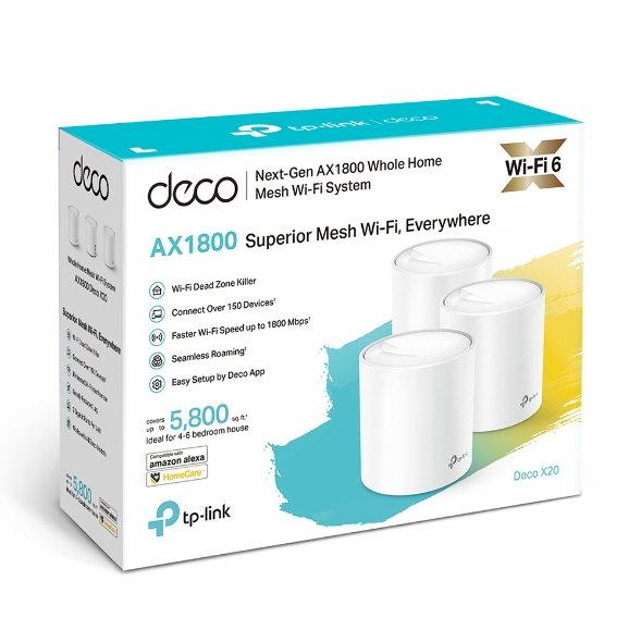 DECO X10 PACK DE 3 MESH TP LINK AX1500 WIFI GIGABIT    - TP-LINK

 (2480)