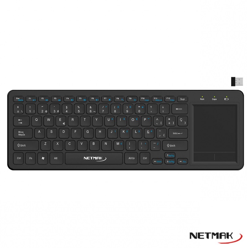 TECLADO WIRELESS SMART TV TOUCH PAD NM-KB910 NEGRO
NETMAK