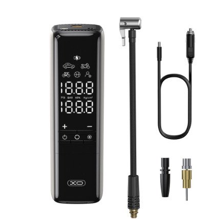 COMPRESOR DE AIRE/INFLADOR XO-CZ017 AUTO/MOTO 12V CON CABLE