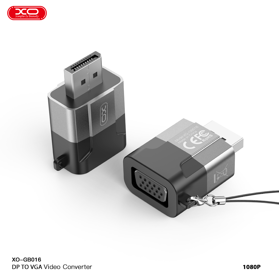 ADAPTADOR DE VIDEO DE DP A VGA HEMBRA XO - GB016 - 09892