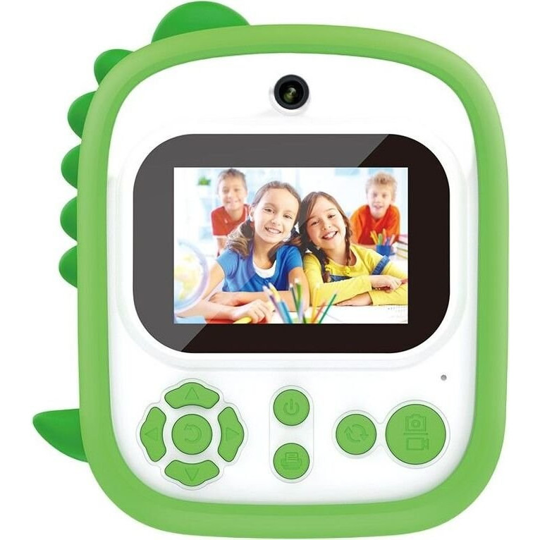 CAMARA FOTO INFANTIL IMPRIME INSTANTANEA XO- XJ05 DINOSAURIO CON DOBLE CÁMARA - 09972