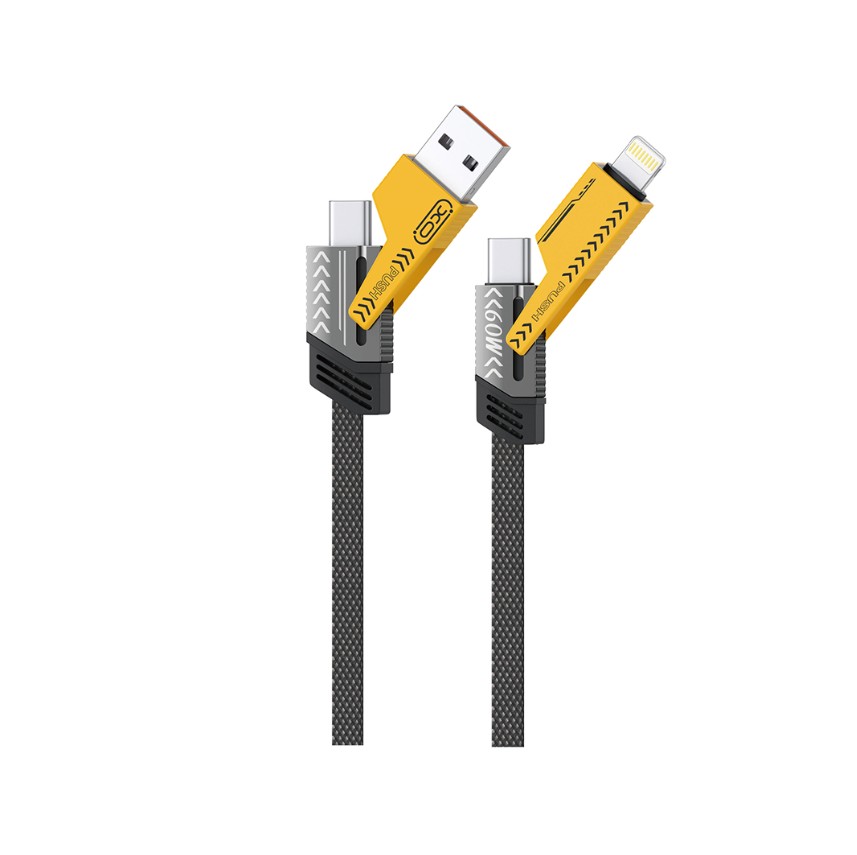 CABLE USB 4 EN 1 USB C LIGHTNING 1.00 MTS XO-NB283 - 09986