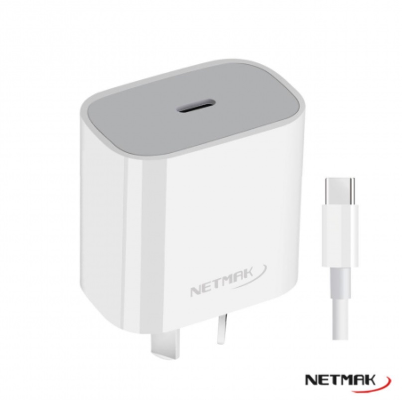 CARGADOR 220V A USB TIPO C NM-CP8 + CABLE USB TIPO C 5V 4.0 AMP 20W - 09997