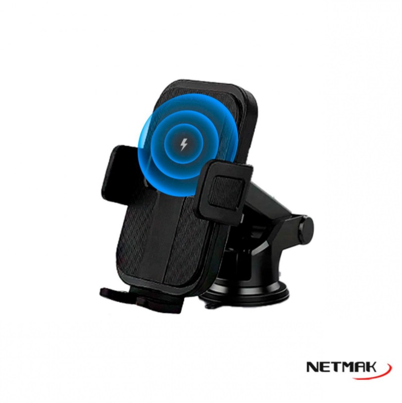 SOPORTE MAS CARGADOR INALAMBRICO NM-HC42  PARA AUTO  NETMAK - 10000