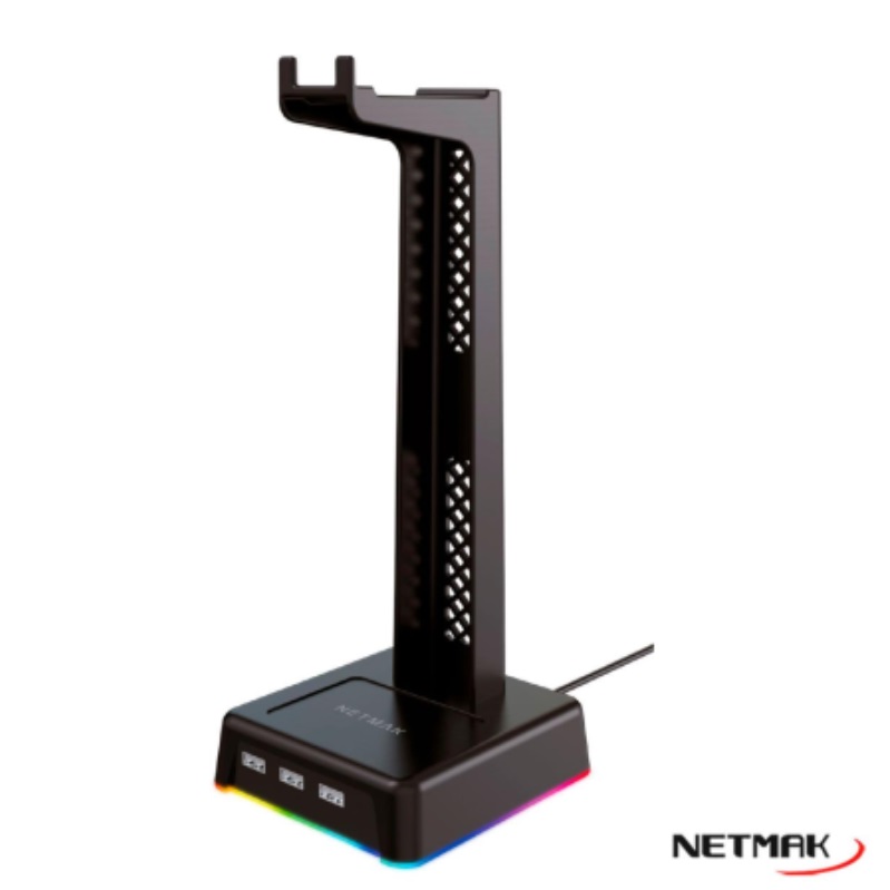 SOPORTE AURICULARES CON LUCES RGB NM-HS430 - 10041