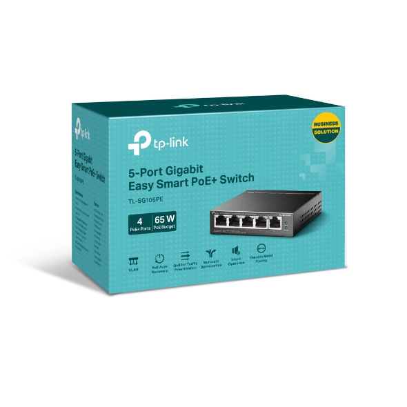 SWITCH 5 PORT GIGABIT (TL-SG105PE) 5P GIGA 4 PTOS POE SMART DESK - TP-LINK
2744 - SWITCH10044