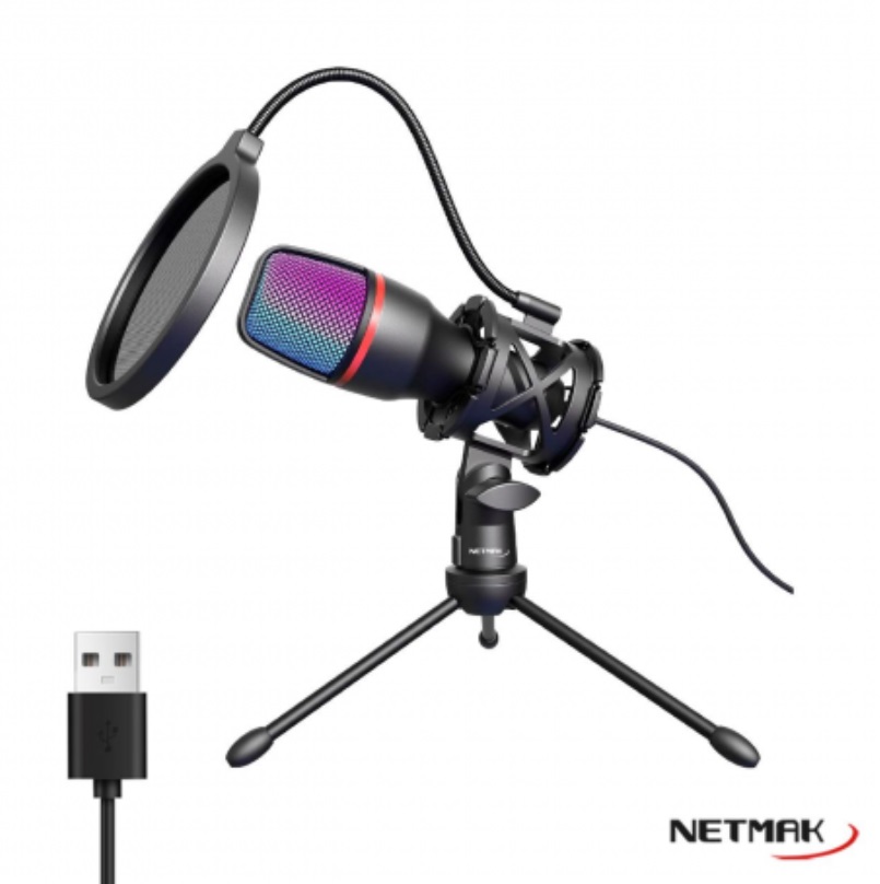 MICROFONO RGB TREAMING USB NM-MS786 - 10105