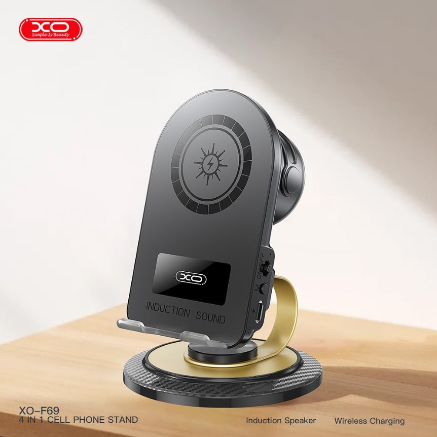 SOPORTE CELULAR CON PARLANTE Y CARGADOR XO-F69