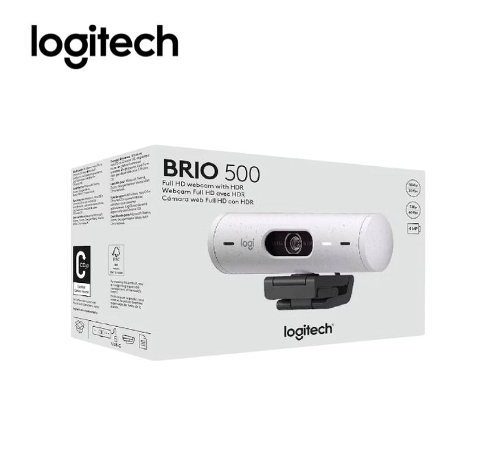 WEBCAM LOGITECH BRIO 500 WHITE FULL HD 960-001426 - WEB10186