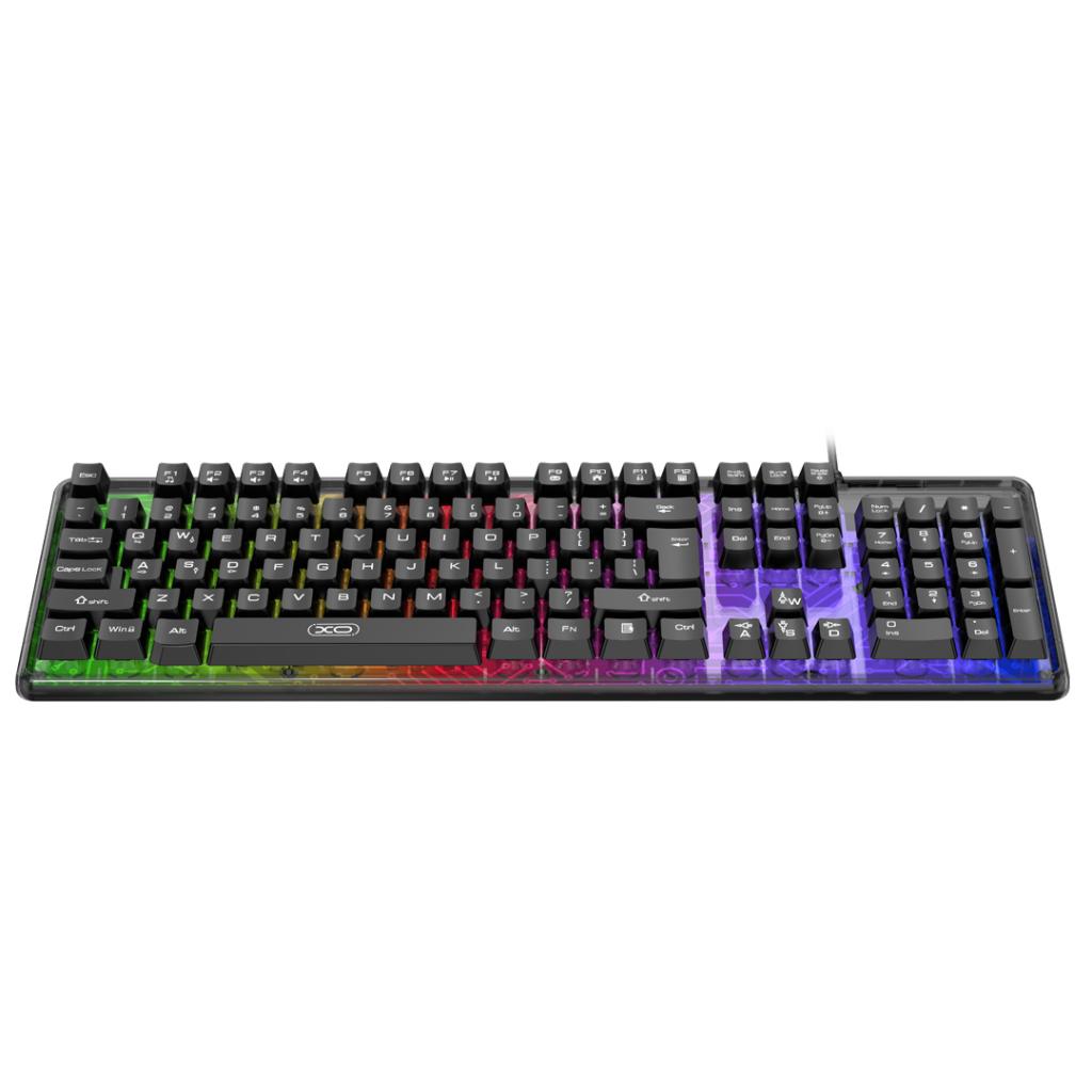 TECLADO USB GAMER RGB NEGRO XO-KB-04