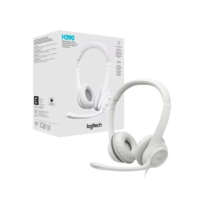 AURICULAR VINCHA TIPO C C/MIC H390 BLANCO - 981-001285 LOGITECH - AURICULAR10232