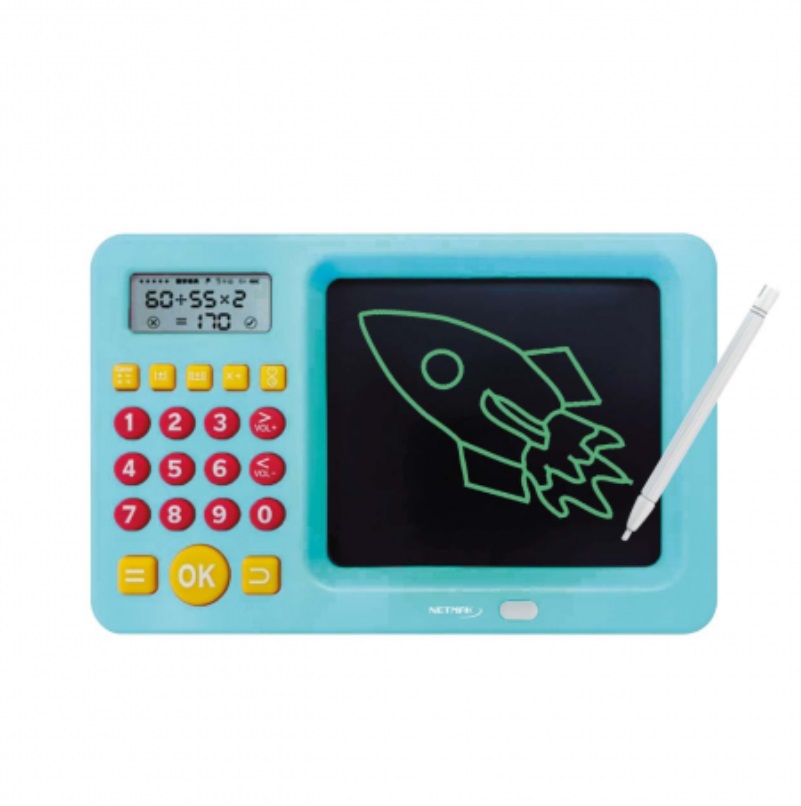 PIZARRON MAGICO CON CALCULADORA Y JUEGOS NM-PM103-B AZUL