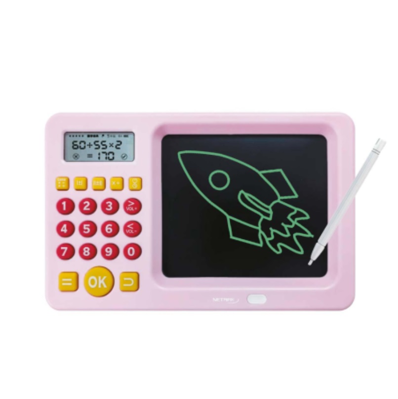 PIZARRON MAGICO CON CALCULADORA Y JUEGOS NM-PM103-P ROSA