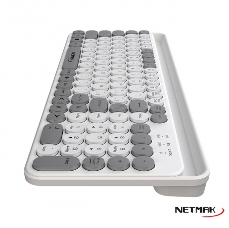 TECLADO WIRELESS + BLUETOOTH 5.0 NM-KB380-W BLANCO
NETMAK