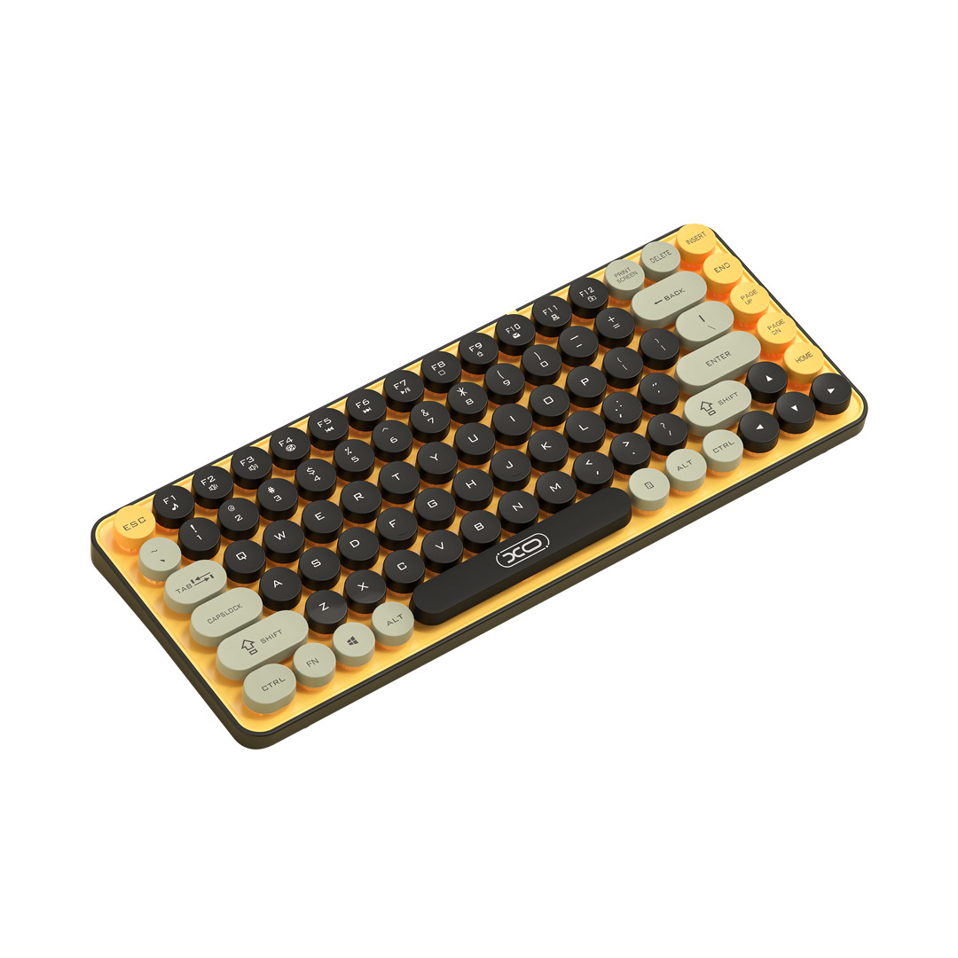 TECLADO WIRELESS/BT 80% XO-KB-12 AMARILLO TRICOLOR
