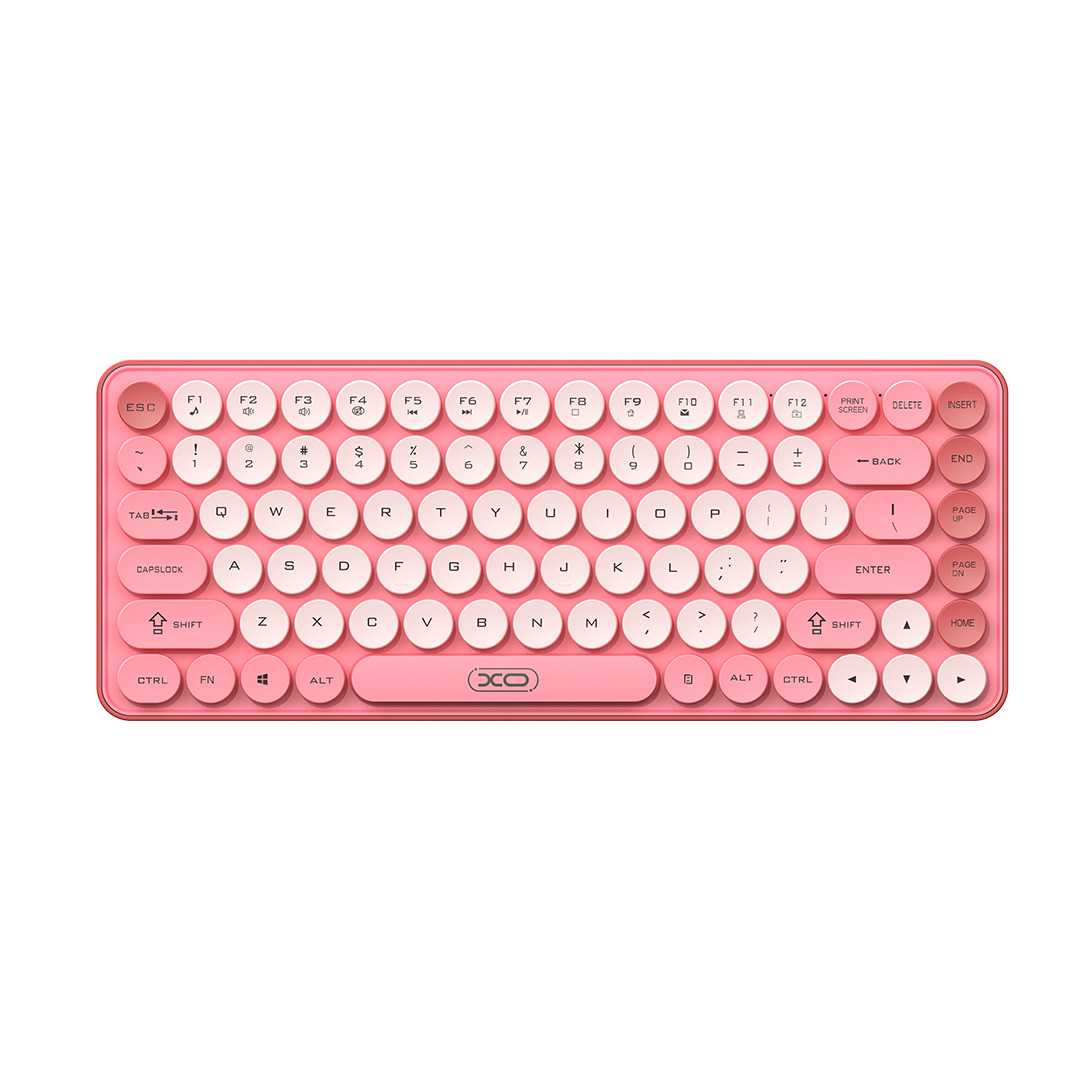 TECLADO WIRELESS/BT 80% XO-KB-12 ROSA TRICOLOR