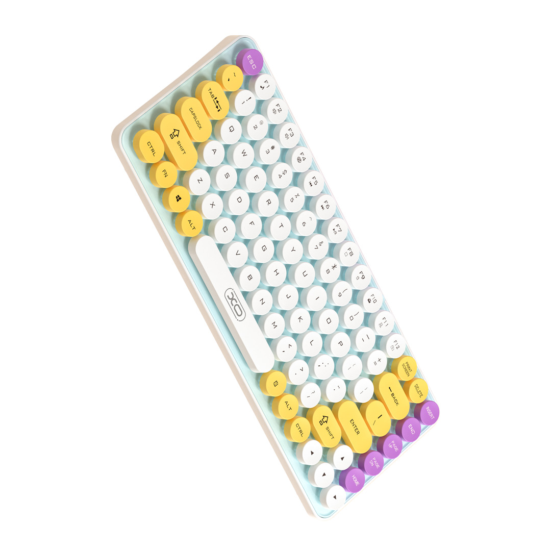 TECLADO WIRELESS/BT 80% XO-KB-12 VERDE TRICOLOR